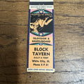 1940s 1950s Pinup Girl Girlie Matchbook Cover Block Tavern White City ILL