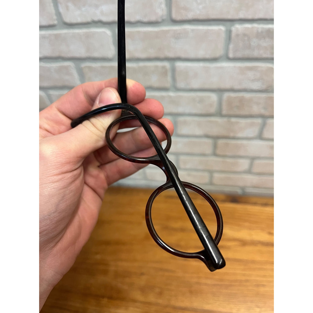 Antique Vintage Red-Brown Tortoise Eyeglasses Round Bakelite Glasses