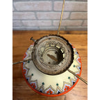 Antique c1890 Bohemian Opaline Glass Kerosene Parlor Lamp Aesthetic Movement Gilt Enamel