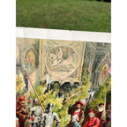 Original Antique 1890s "Reception of Columbus at Barcelona" Chromolithograph Print McLaughlin