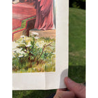 Original Antique 1890s "Reception of Columbus at Barcelona" Chromolithograph Print McLaughlin
