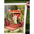 Original Antique 1890s "Reception of Columbus at Barcelona" Chromolithograph Print McLaughlin