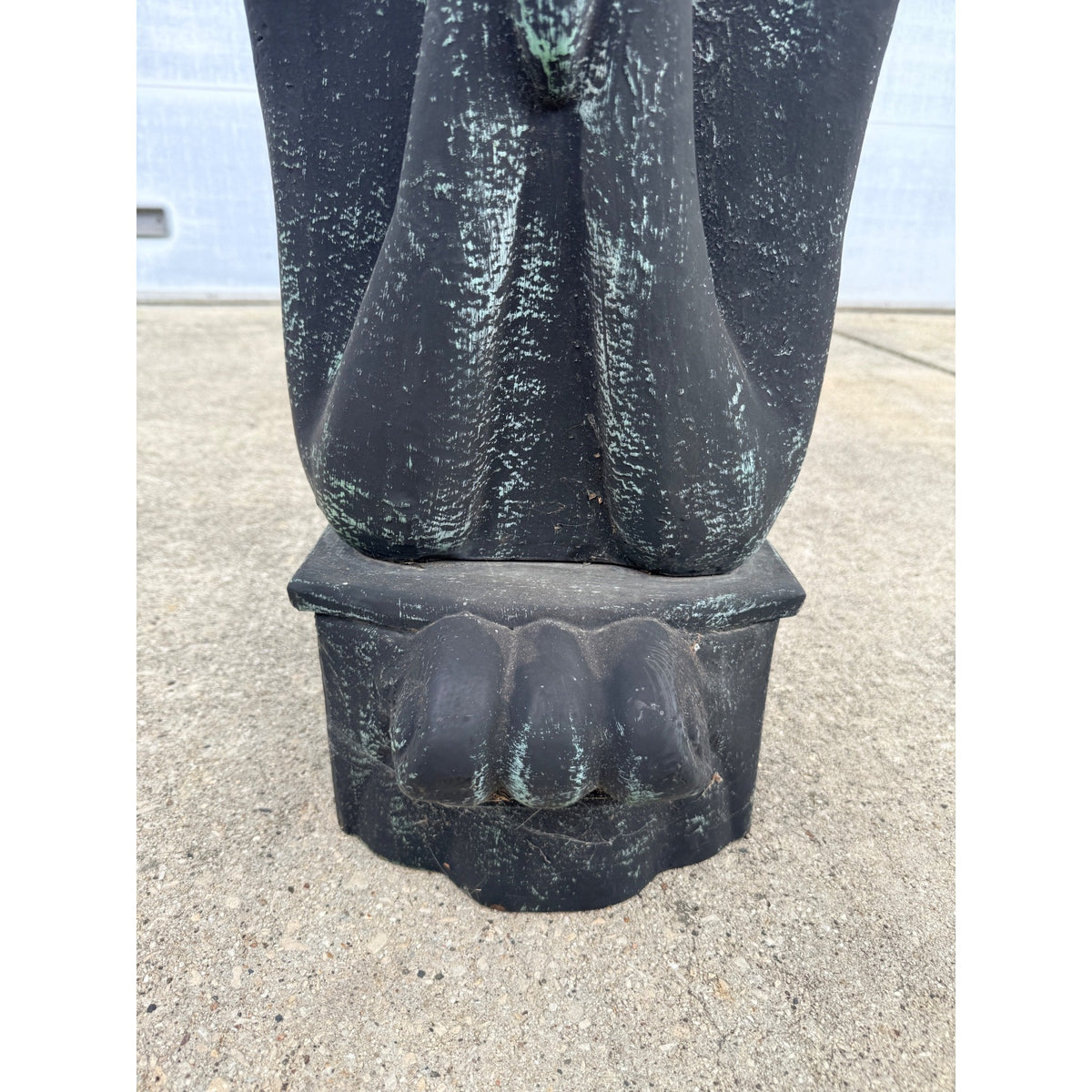 Vintage Cast Iron Gargoyle Statue Gothic Architectural Garden Decor Halloween