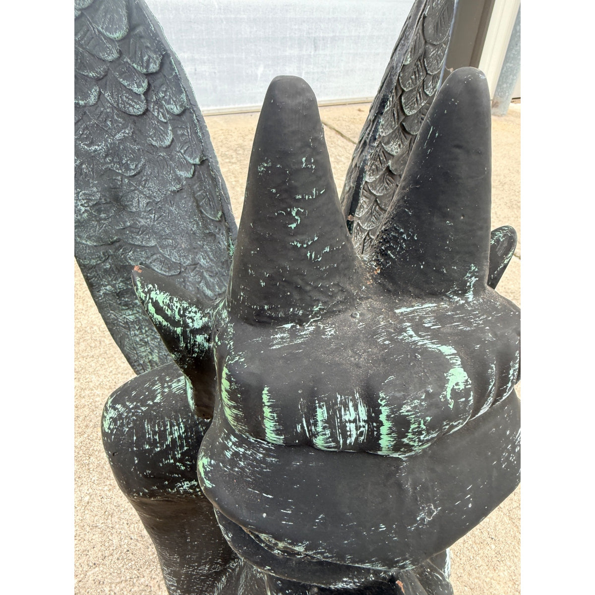 Vintage Cast Iron Gargoyle Statue Gothic Architectural Garden Decor Halloween