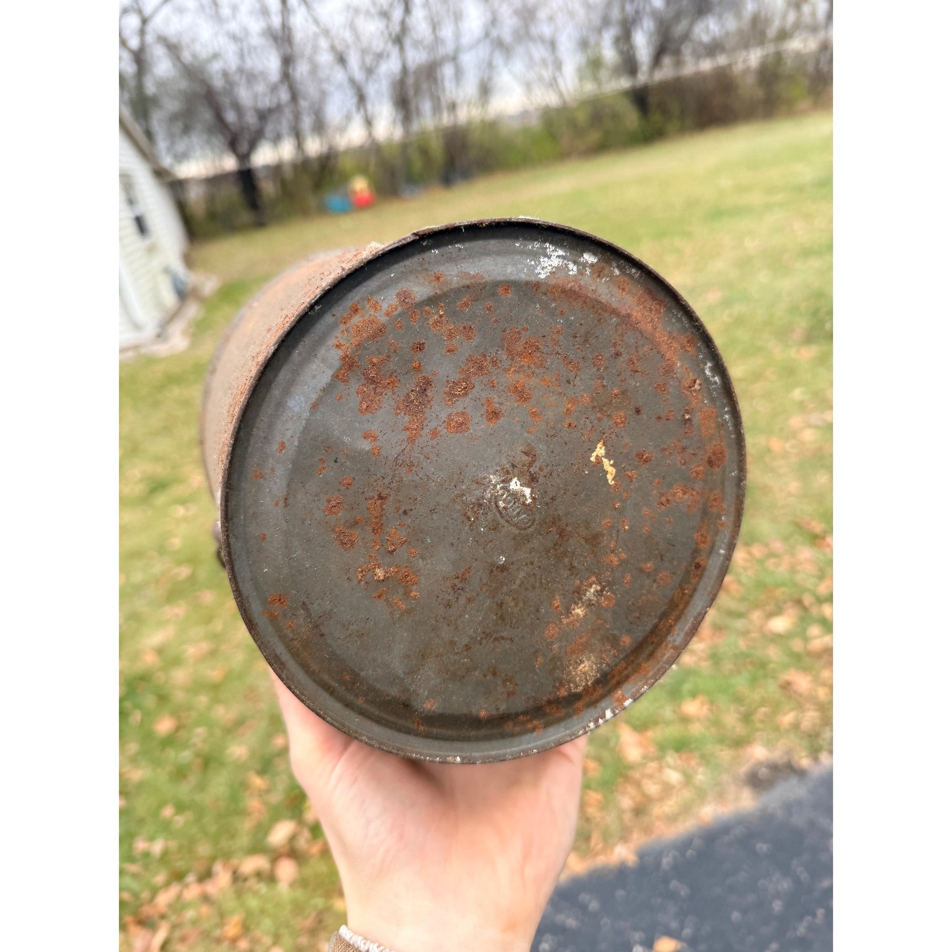 Vintage Borchard & Greinke Lard Farm Tin Advertising Pail Winneconne Wis WI