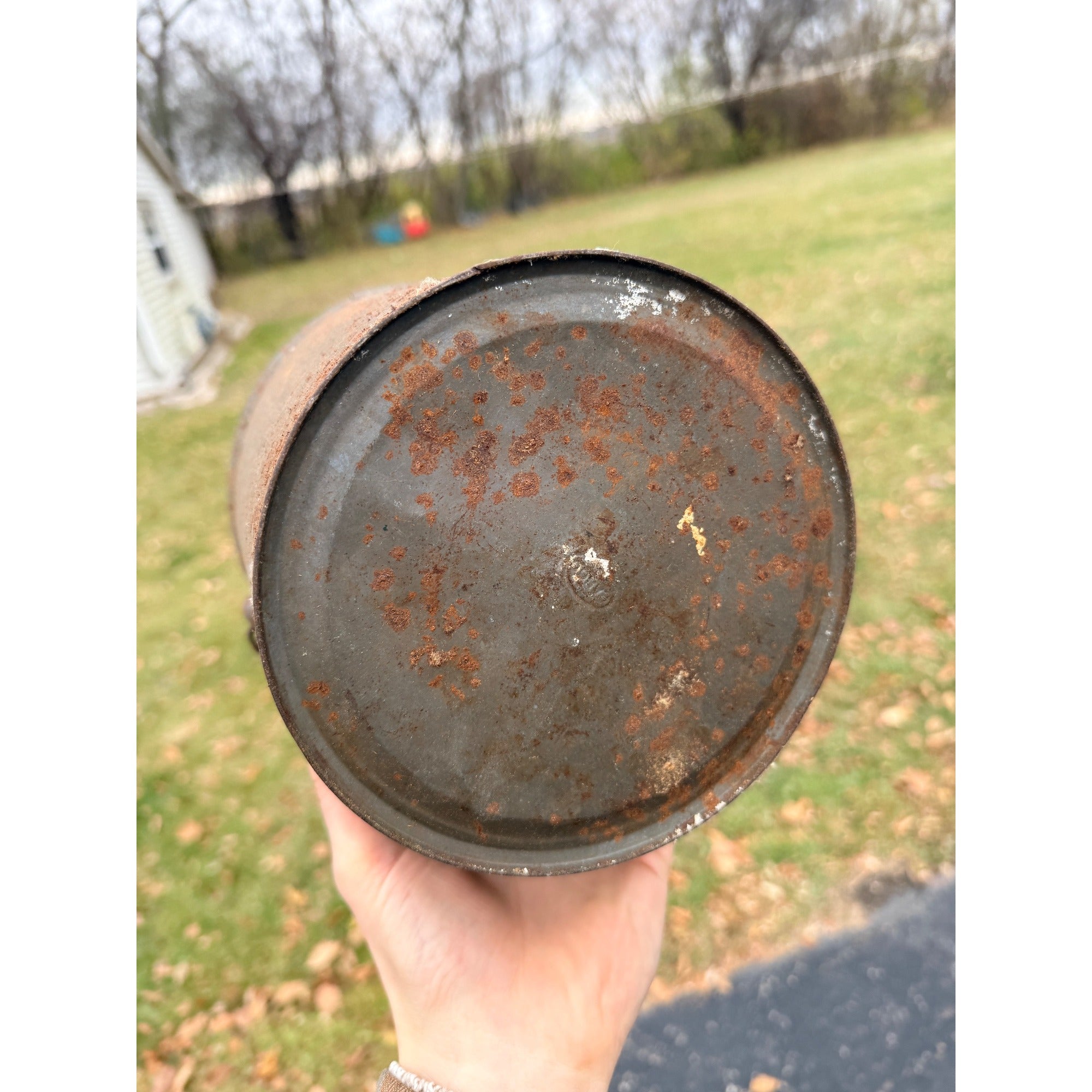 Vintage Borchard & Greinke Lard Farm Tin Advertising Pail Winneconne Wis WI
