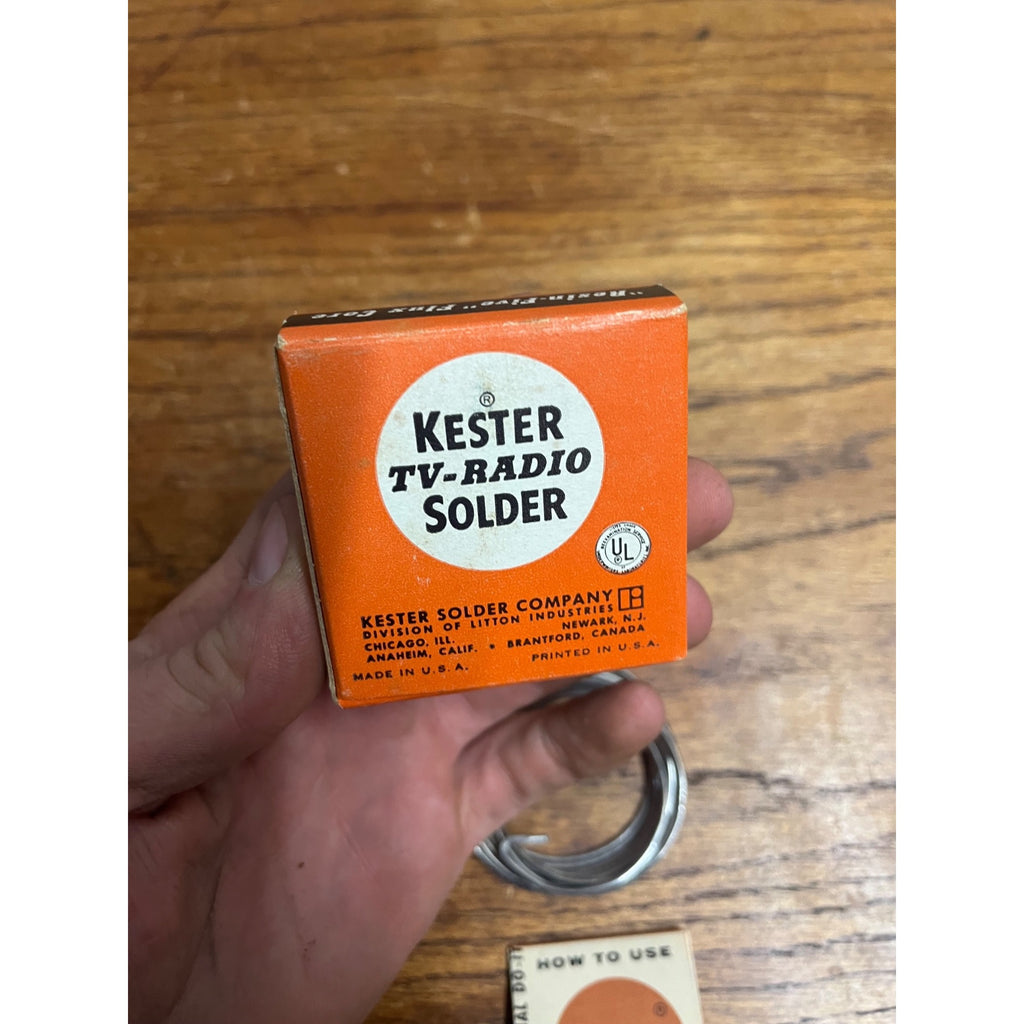 Vintage Kester Tv Radio Solder in Box New Old Stock Complete with Manual