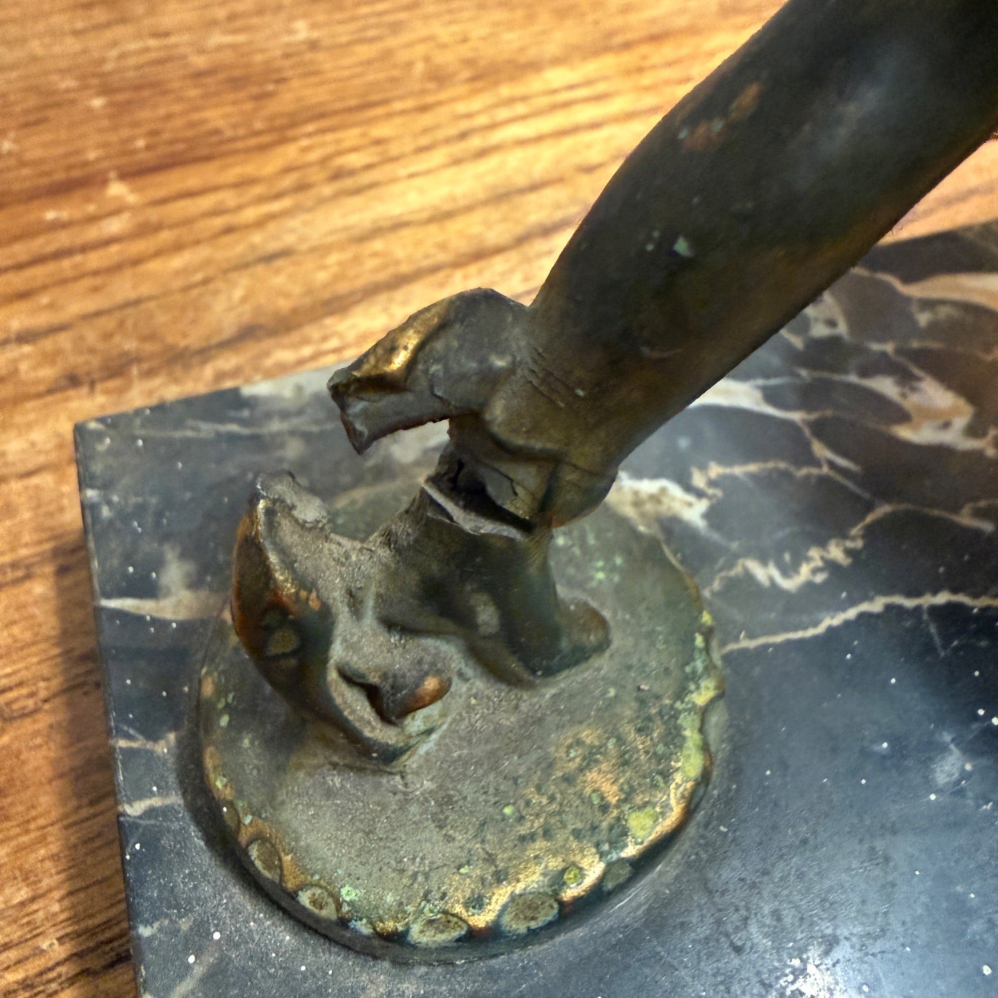 Antique 1920’s JB Hirsch Gerdago Art Deco Harlequin Pixie Dancer Globe Lamp