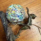 Antique 1920’s JB Hirsch Gerdago Art Deco Harlequin Pixie Dancer Globe Lamp