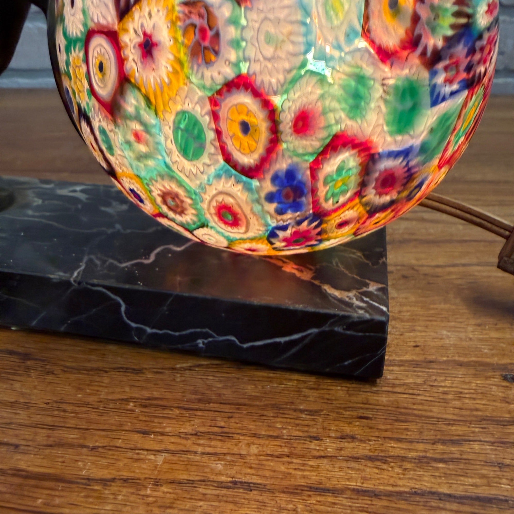 Antique 1920’s JB Hirsch Gerdago Art Deco Harlequin Pixie Dancer Globe Lamp