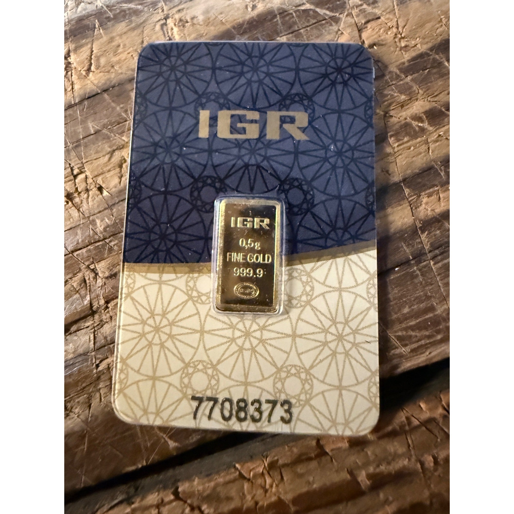 IGR 0.5 Grams Pure Gold Bar Assay 0.999 Fine Gold Sigma Verified Bullion