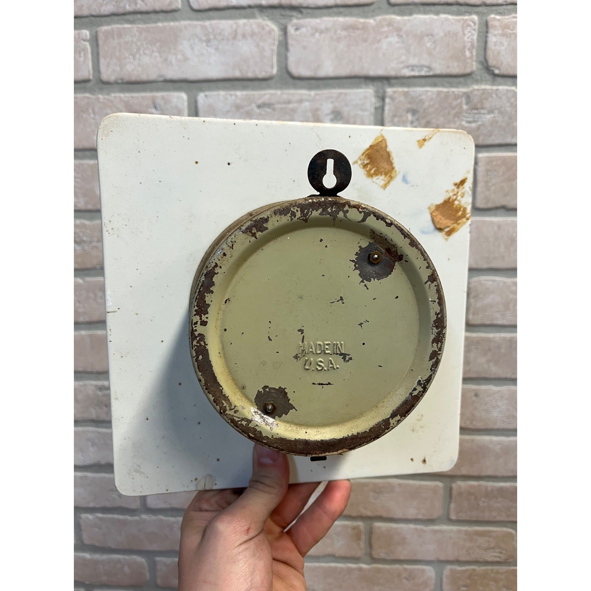 Delft-Style Blue and White Ceramic Wall Clock Windmill - Made USA - Parts/Repair