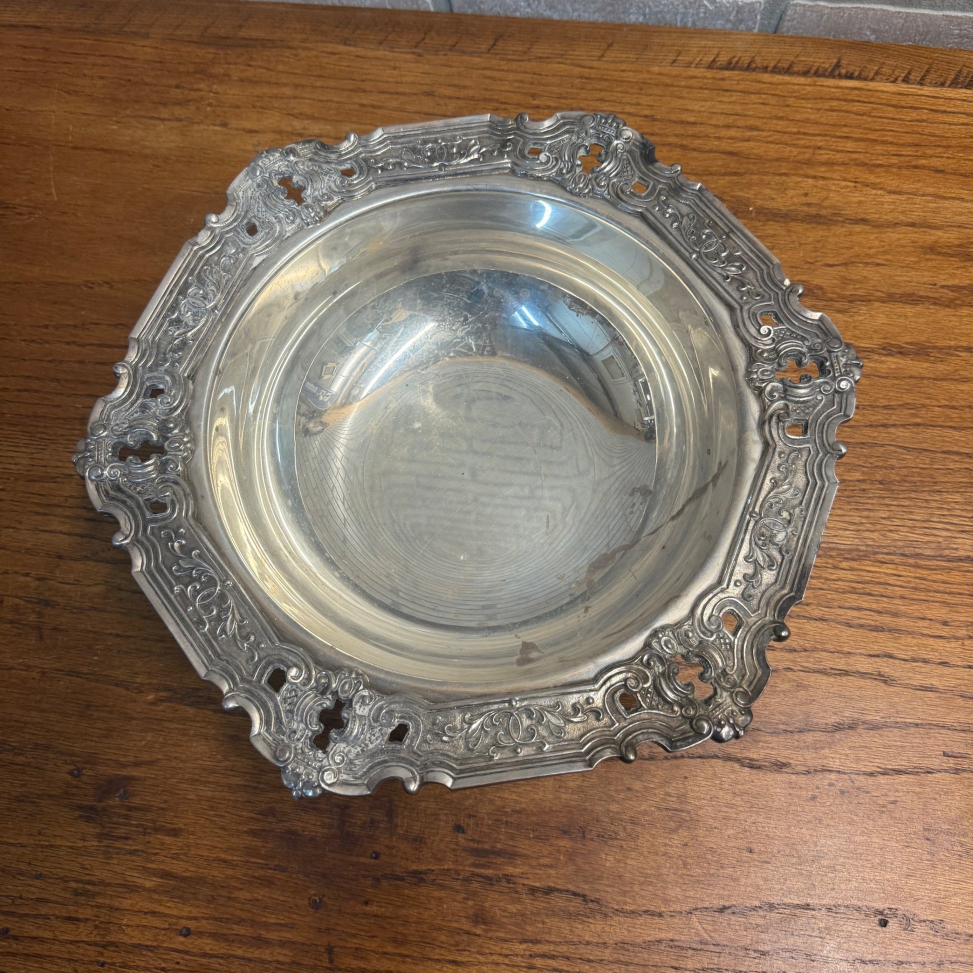 Vintage Gorham Silver Co. Plated Ornate Serving Fruit Bowl 13" - No. YC1661