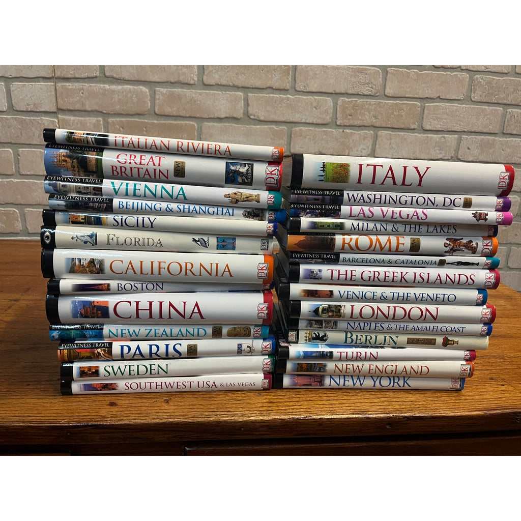 DK Eyewitness Travel Guide Lot -- 25 Books -- China, Italy, Paris, London, ++