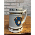 Vintage Ceramic Stein or Mug 1982 East Division Champions Milwaukee Brewers Glove and Ball Logo Yount Molitor