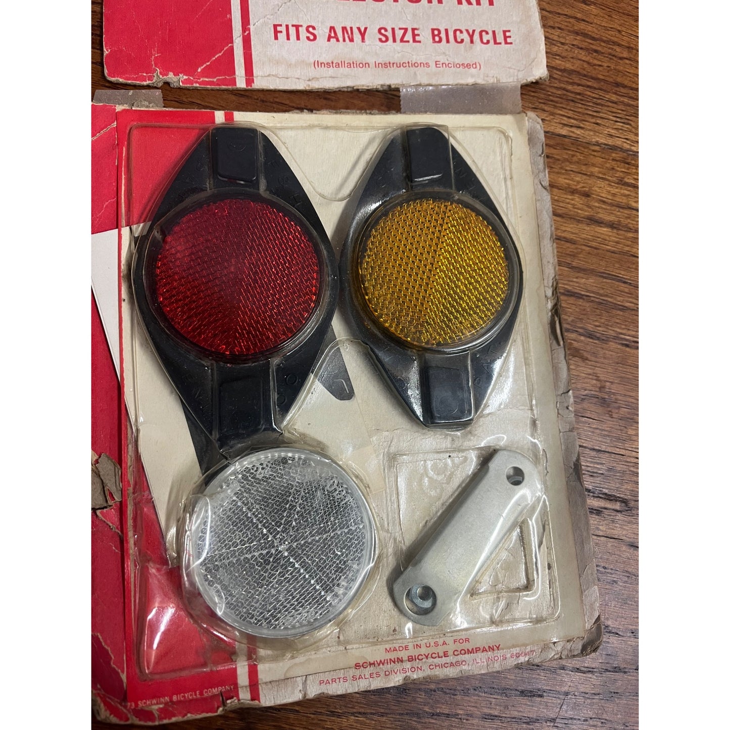 Vintage Schwinn Bicycle Safety Reflector Kit Unopened 1973 - As-Is