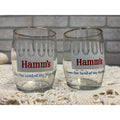 Vintage Hamm's Beer 3.25" Barrel Rim Tester Taster Sample Glasses Lot (2)