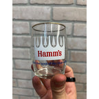 Vintage Hamm's Beer 3.25" Barrel Rim Tester Taster Sample Glasses Lot (2)