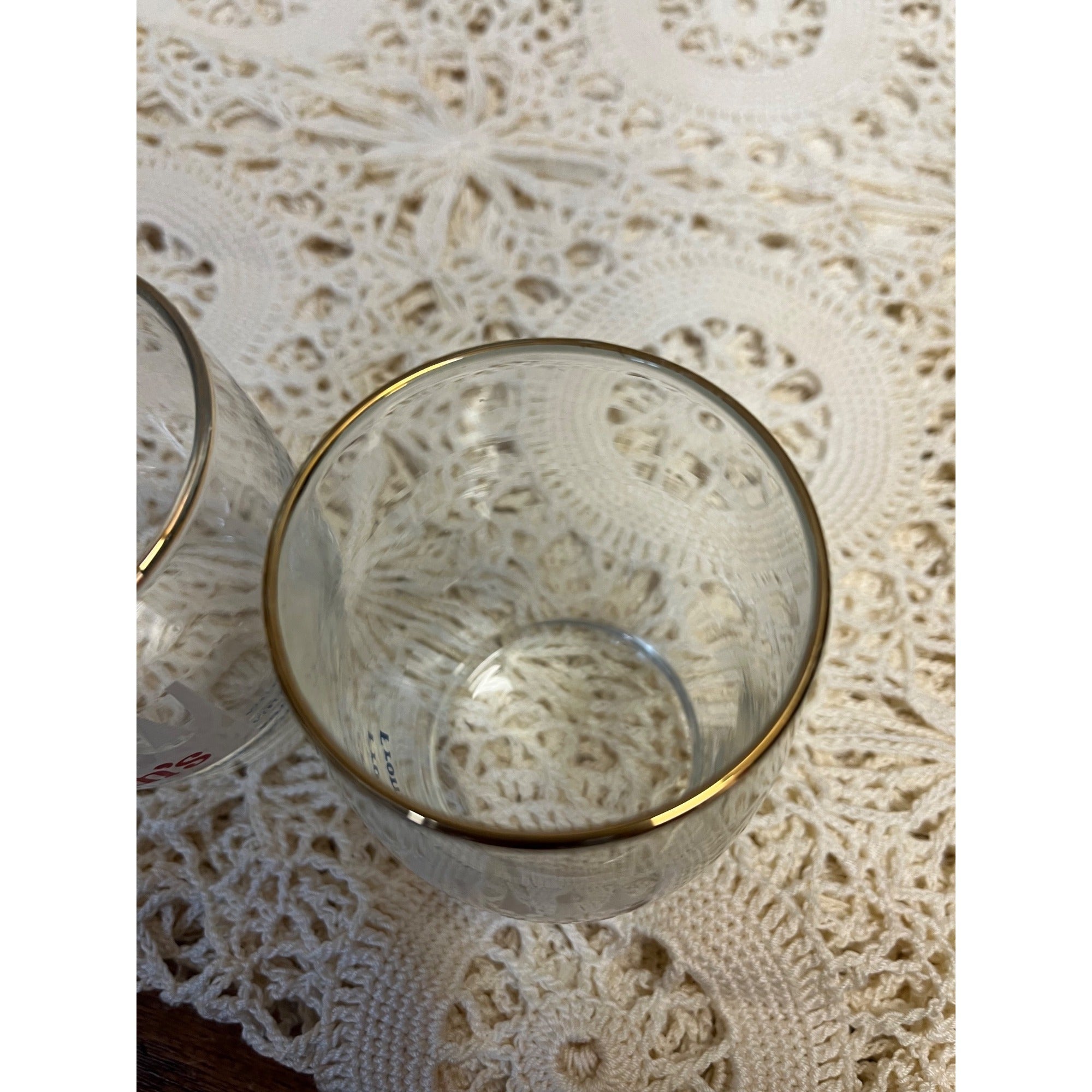 Vintage Hamm's Beer 3.25" Barrel Rim Tester Taster Sample Glasses Lot (2)