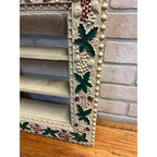 Antique 1900s Victorian Christmas Holly Shadow Wooden Wall Shelf