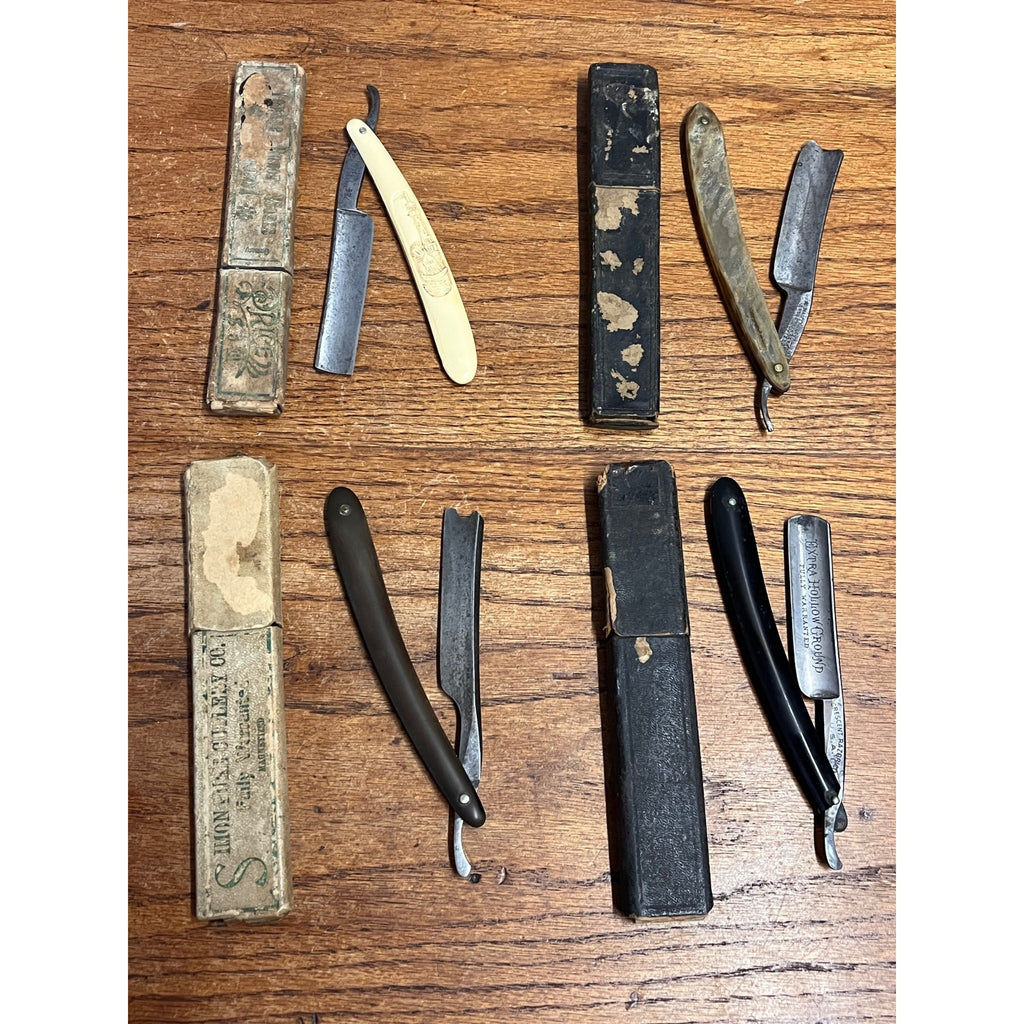 Antique Straight Razor Lot Yankee Cutlery, Frederick Reynolds, Sheffield Germany
