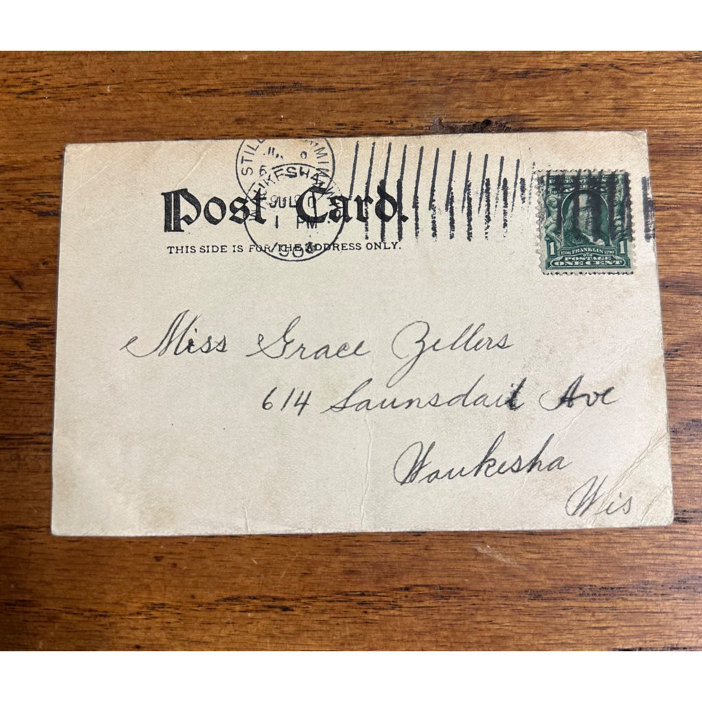 Vintage Bird's Eye View of Stillwater Minnesota MN Minn. Postcard