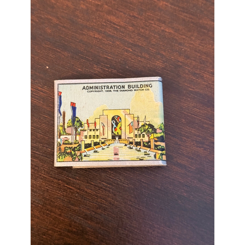 Vintage 1936 Texas Centennial Dallas Exposition UNSTRUCK Matchbook FULL
