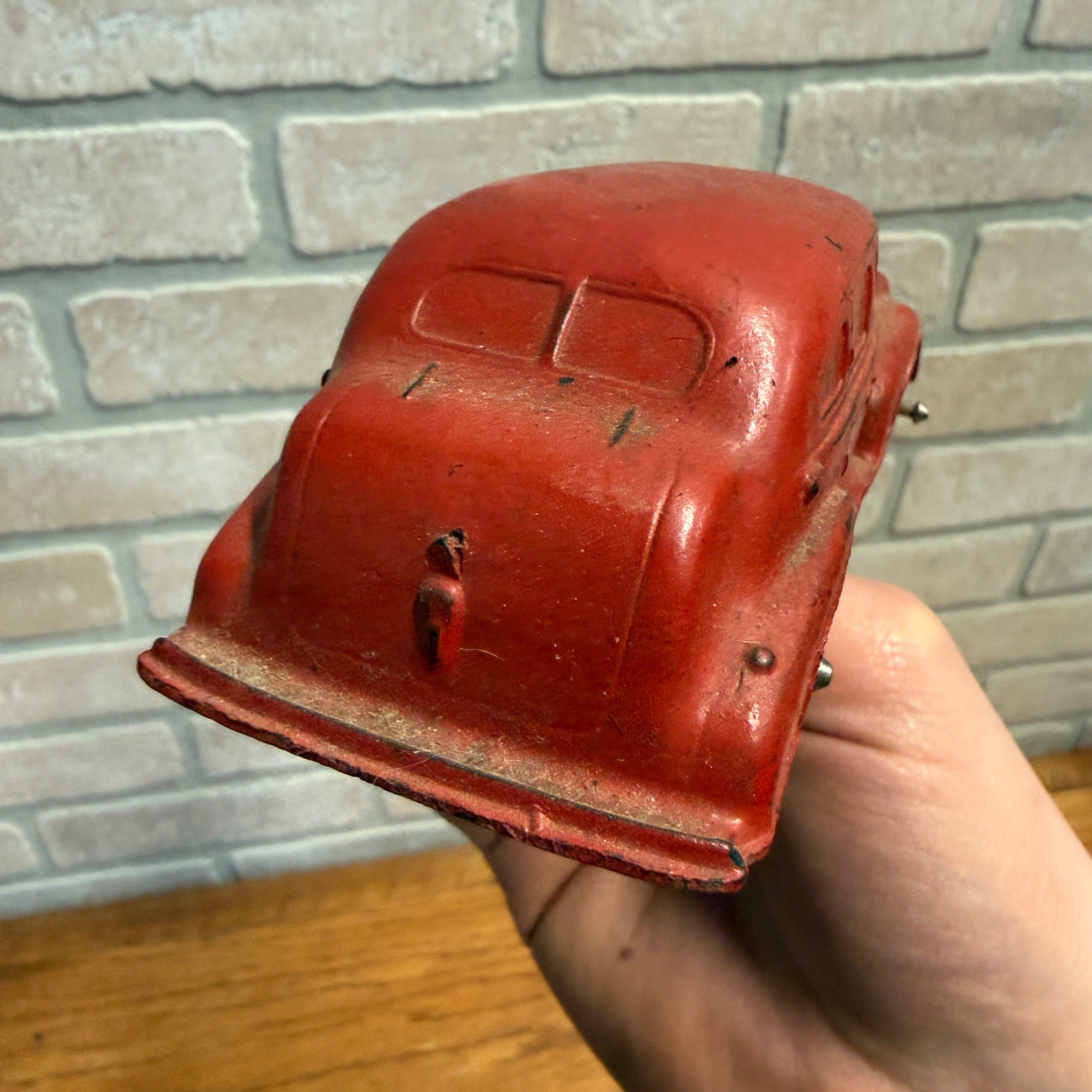 1938 Oldsmobile Six Sedan Auburn Rubber Made in USA 1930s Toy