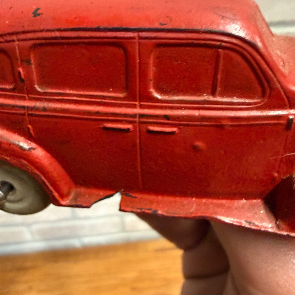 1938 Oldsmobile Six Sedan Auburn Rubber Made in USA 1930s Toy