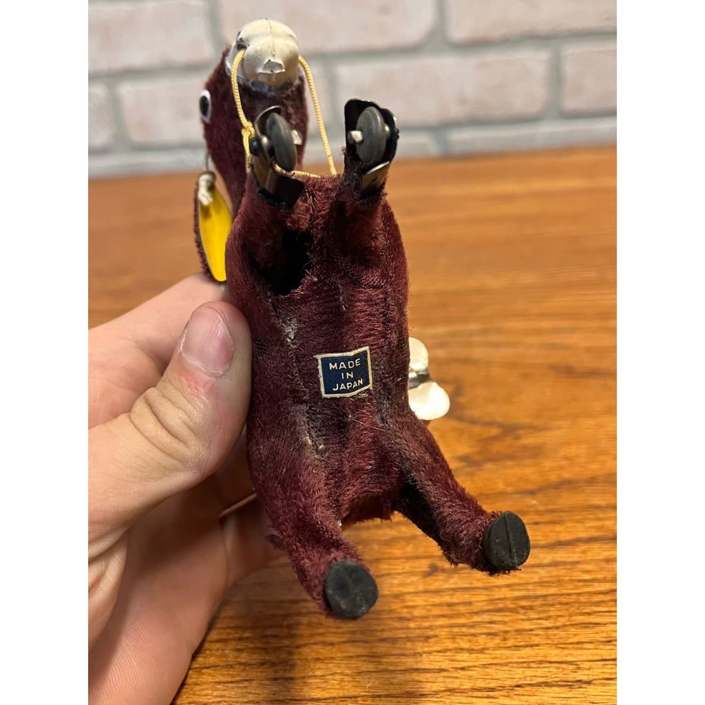 Vintage Donkey Windup Toy 1950s Japan Jumping Mule - Works