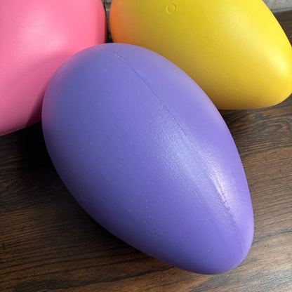 (3) Vintage Easter Egg Blow Molds 13" Union Products Pink Blue Yellow