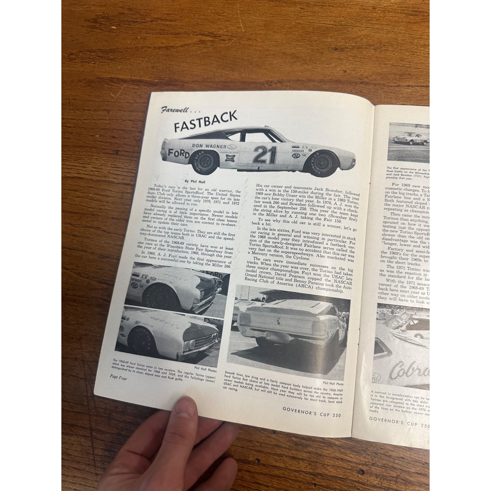 1971 Governor's Cup 250 Mile Race National Championship Souvenir Program Wisconsin