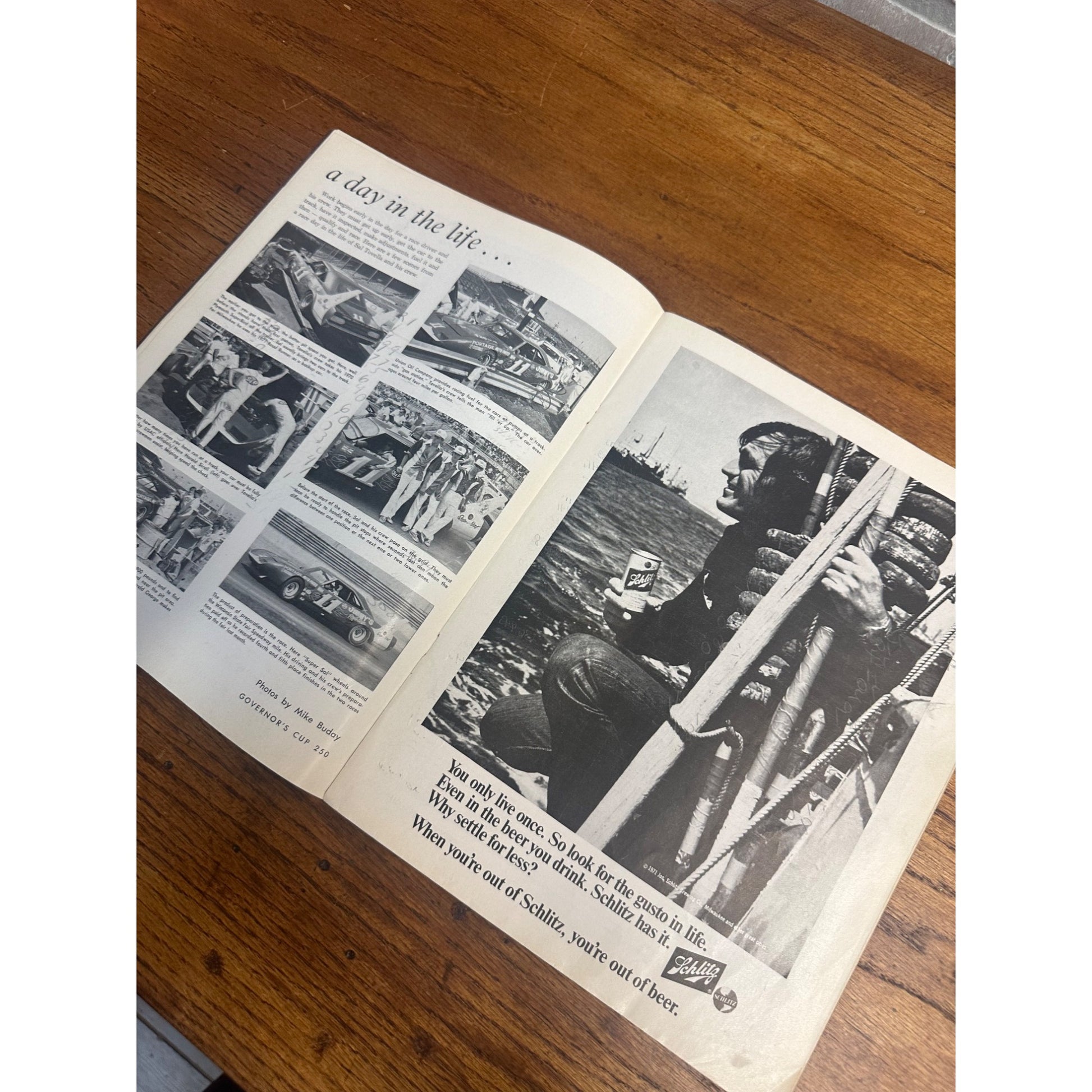 1971 Governor's Cup 250 Mile Race National Championship Souvenir Program Wisconsin