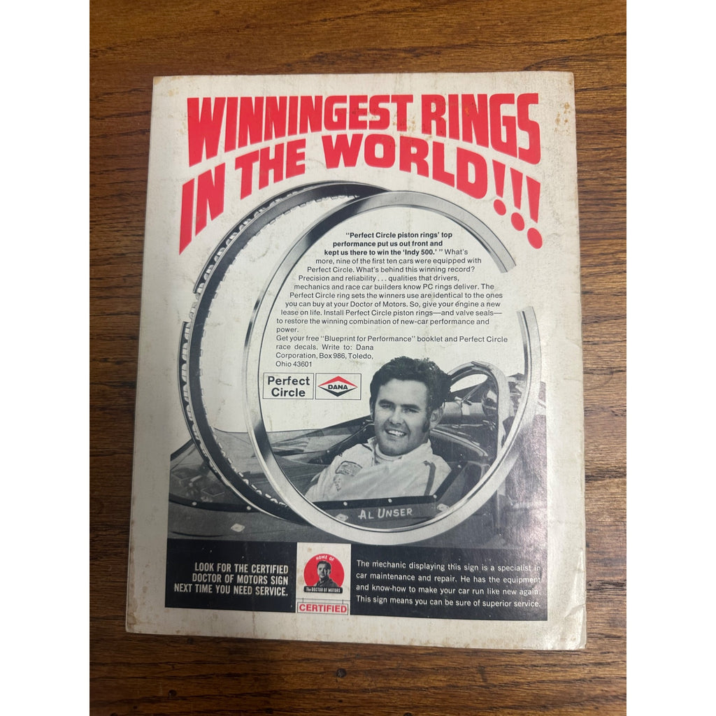 1971 Governor's Cup 250 Mile Race National Championship Souvenir Program Wisconsin
