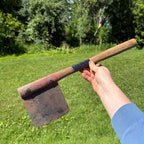 Vintage Rustic Hand-Forged Iron Wood Harvesting Tool Cleaver Logging Tool 1800s