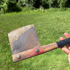 Vintage Rustic Hand-Forged Iron Wood Harvesting Tool Cleaver Logging Tool 1800s