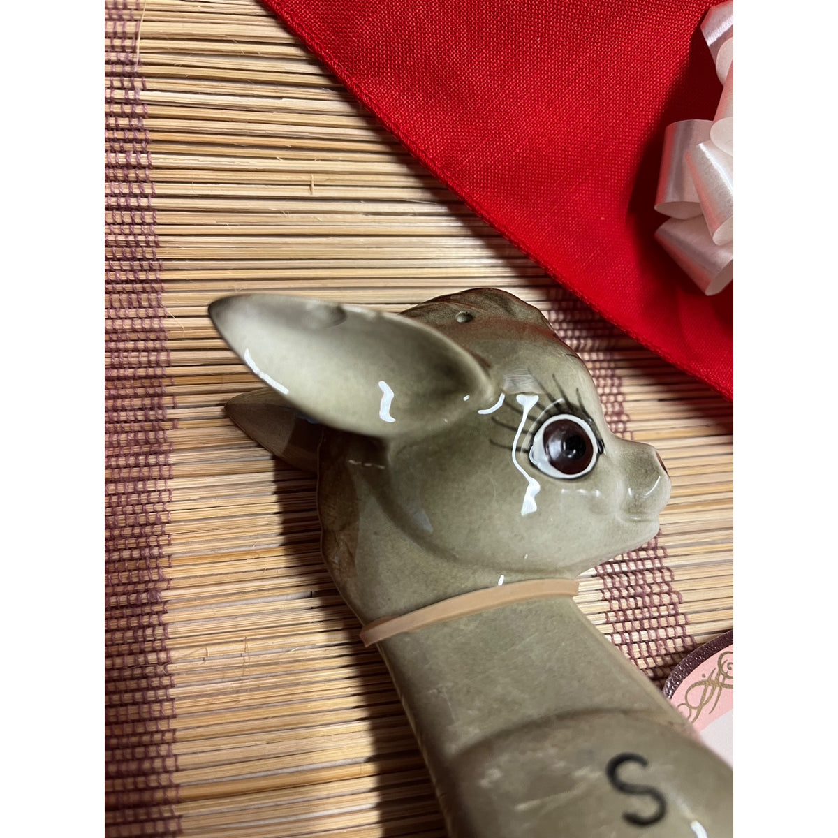 Vintage 1967 Royal Ensemble Donkey Salt Pepper Shakers Placemat Napkin Set NOS