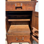 Original Antique Arts & Crafts Mission Quartersawn Oak Gentlemen's Bar Cabinet
