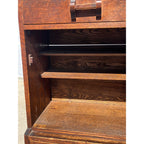 Original Antique Arts & Crafts Mission Quartersawn Oak Gentlemen's Bar Cabinet