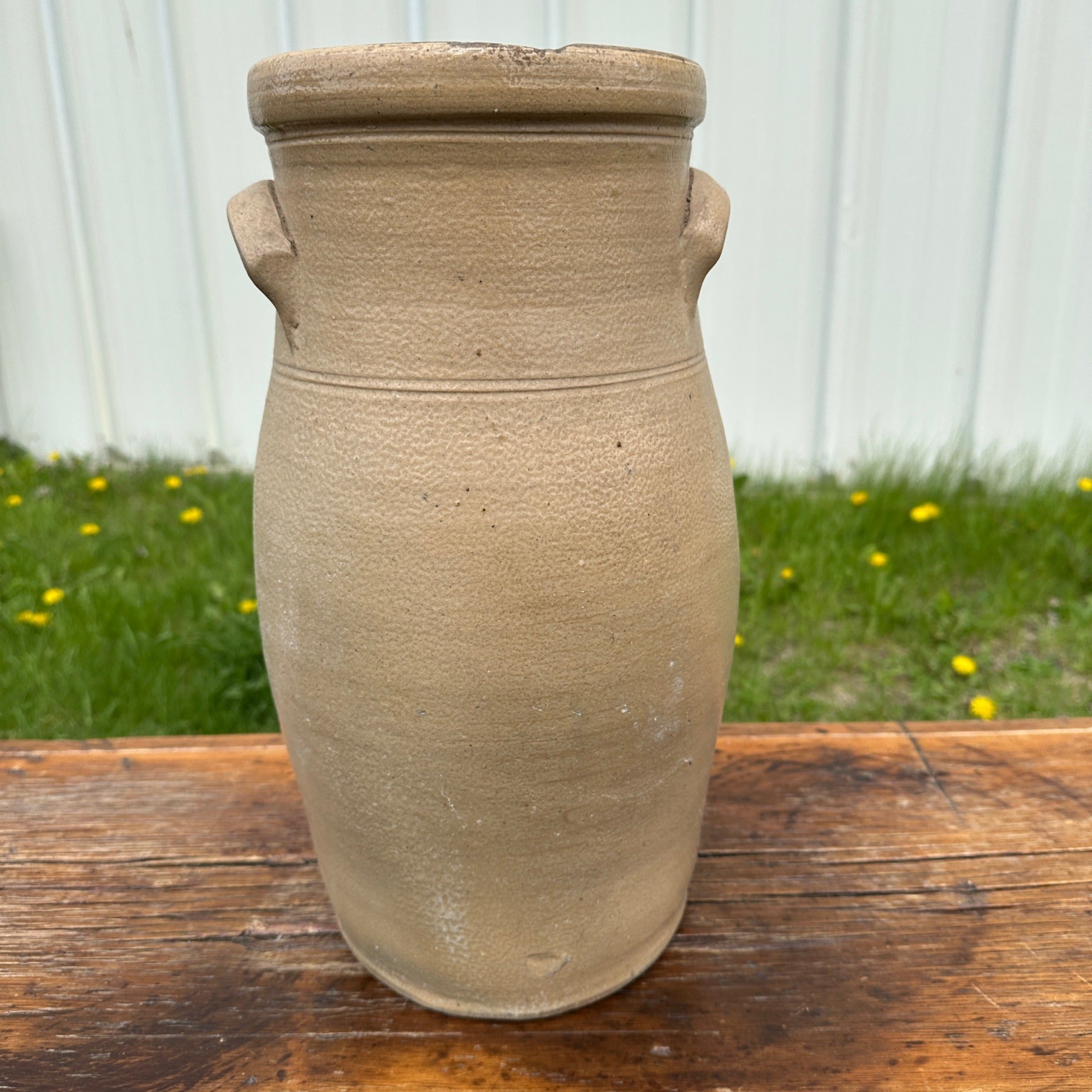Antique 3 Gallon Hermann Milwaukee Stoneware Salt Glaze Butter Churn