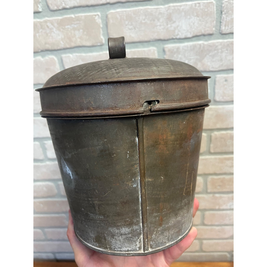 Antique 1920s Primitive Farmhouse Metal Bunt Fruit Cake Baking Mold By FRIES Co.