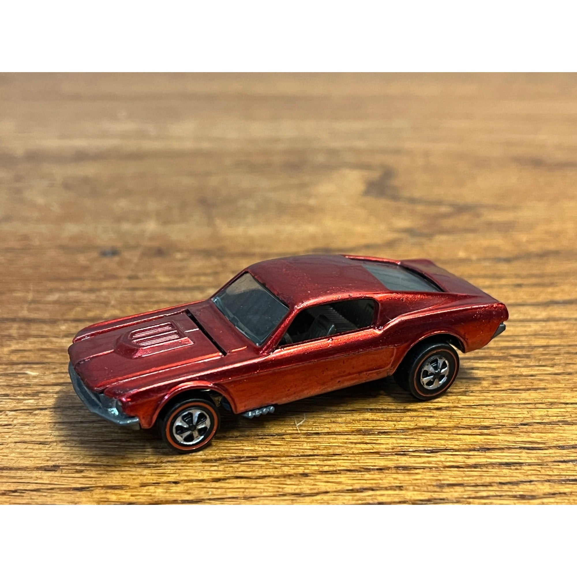 1968 Hot Wheels Redline Custom Mustang Red US -- EXCELLENT MINTY