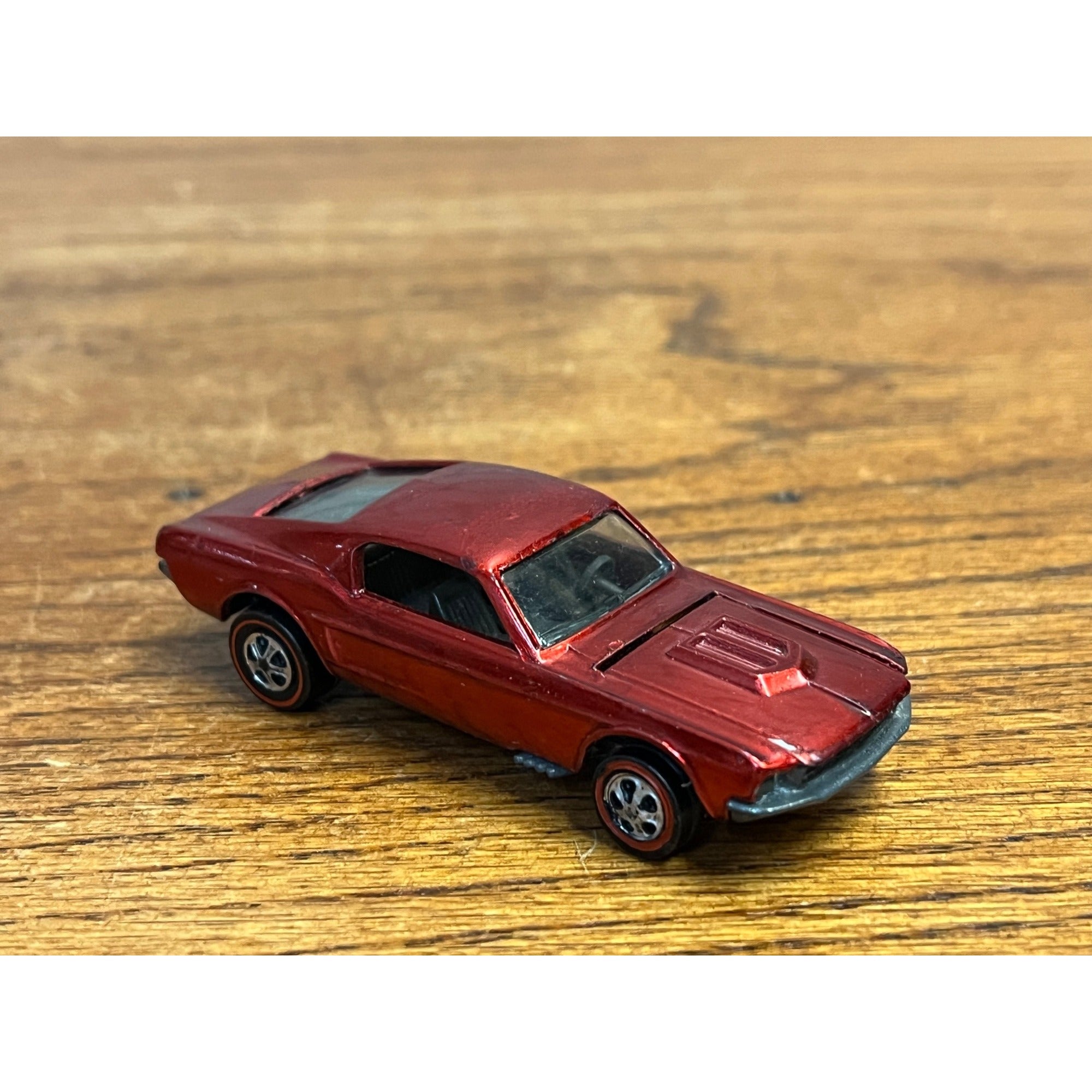 1968 Hot Wheels Redline Custom Mustang Red US -- EXCELLENT MINTY
