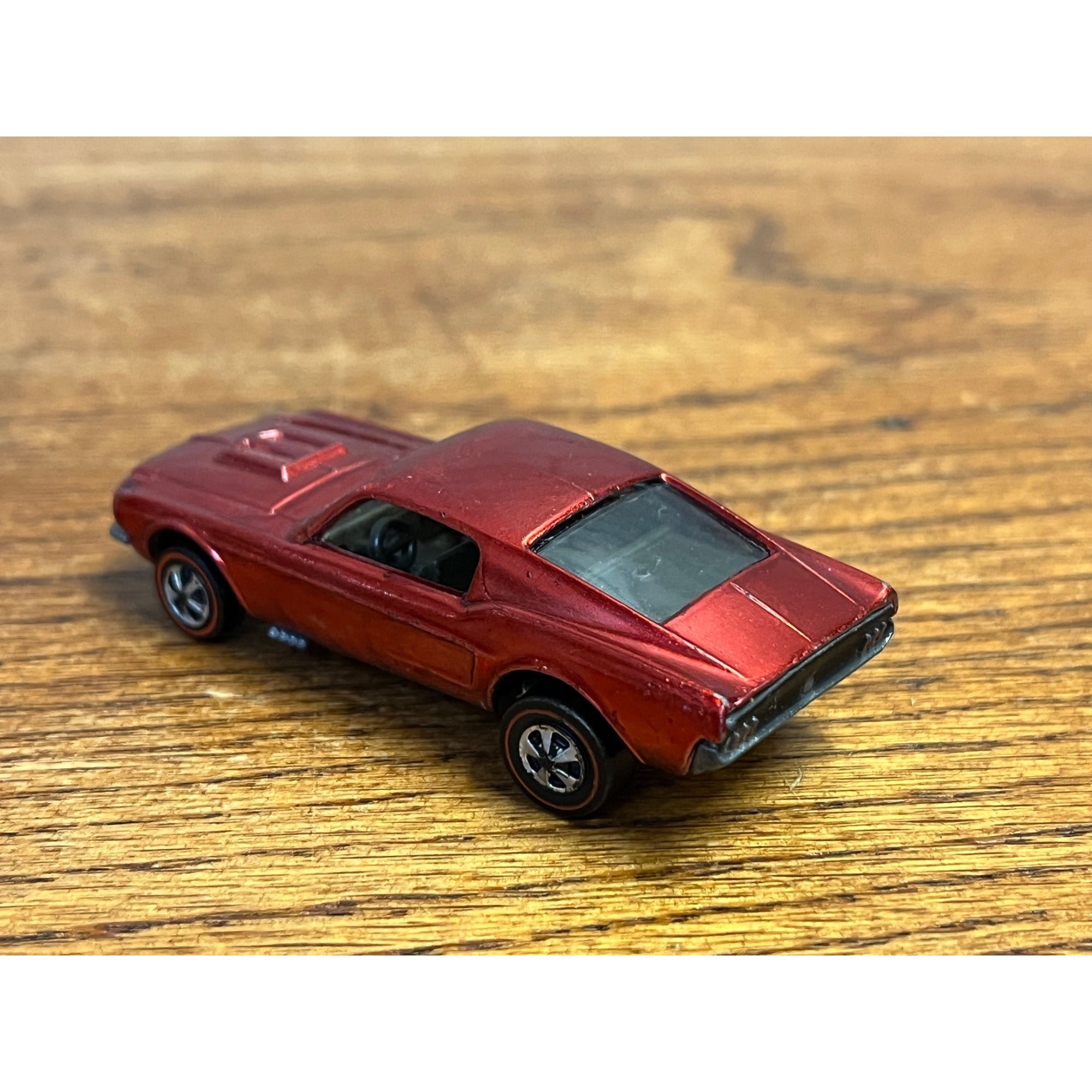 1968 Hot Wheels Redline Custom Mustang Red US -- EXCELLENT MINTY
