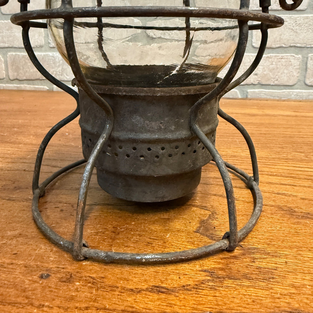 Chicago Milwaukee St Paul Railroad Adlake Kerosene Lantern Kero Clear Embossed Globe