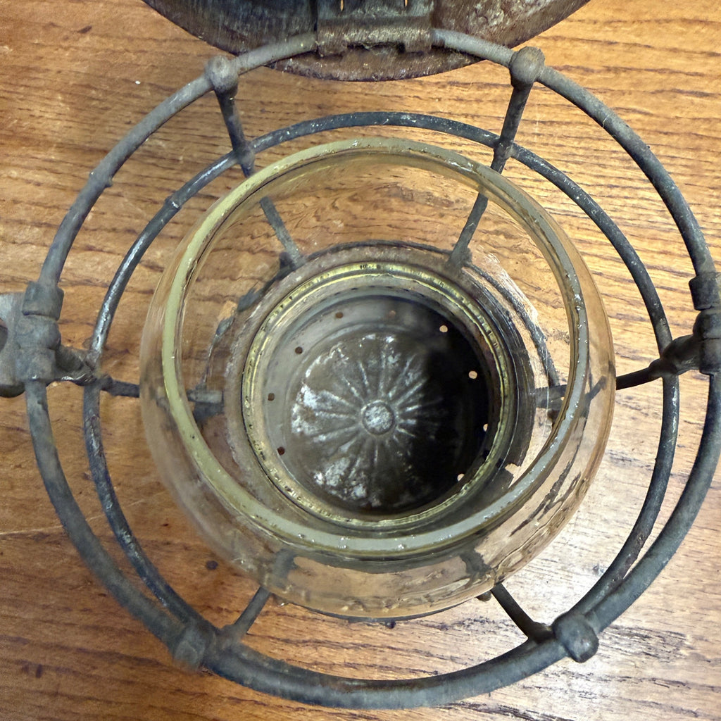 Chicago Milwaukee St Paul Railroad Adlake Kerosene Lantern Kero Clear Embossed Globe