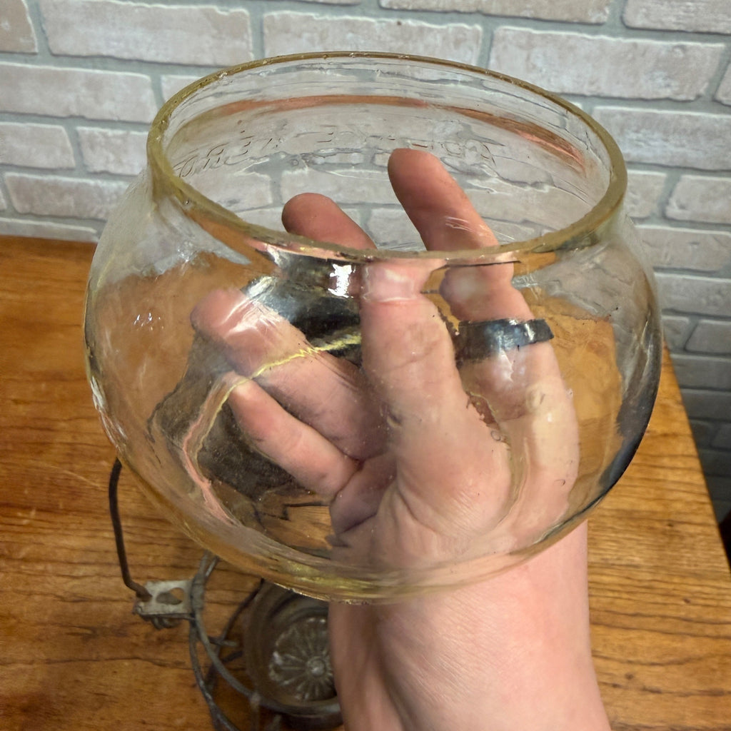 Chicago Milwaukee St Paul Railroad Adlake Kerosene Lantern Kero Clear Embossed Globe