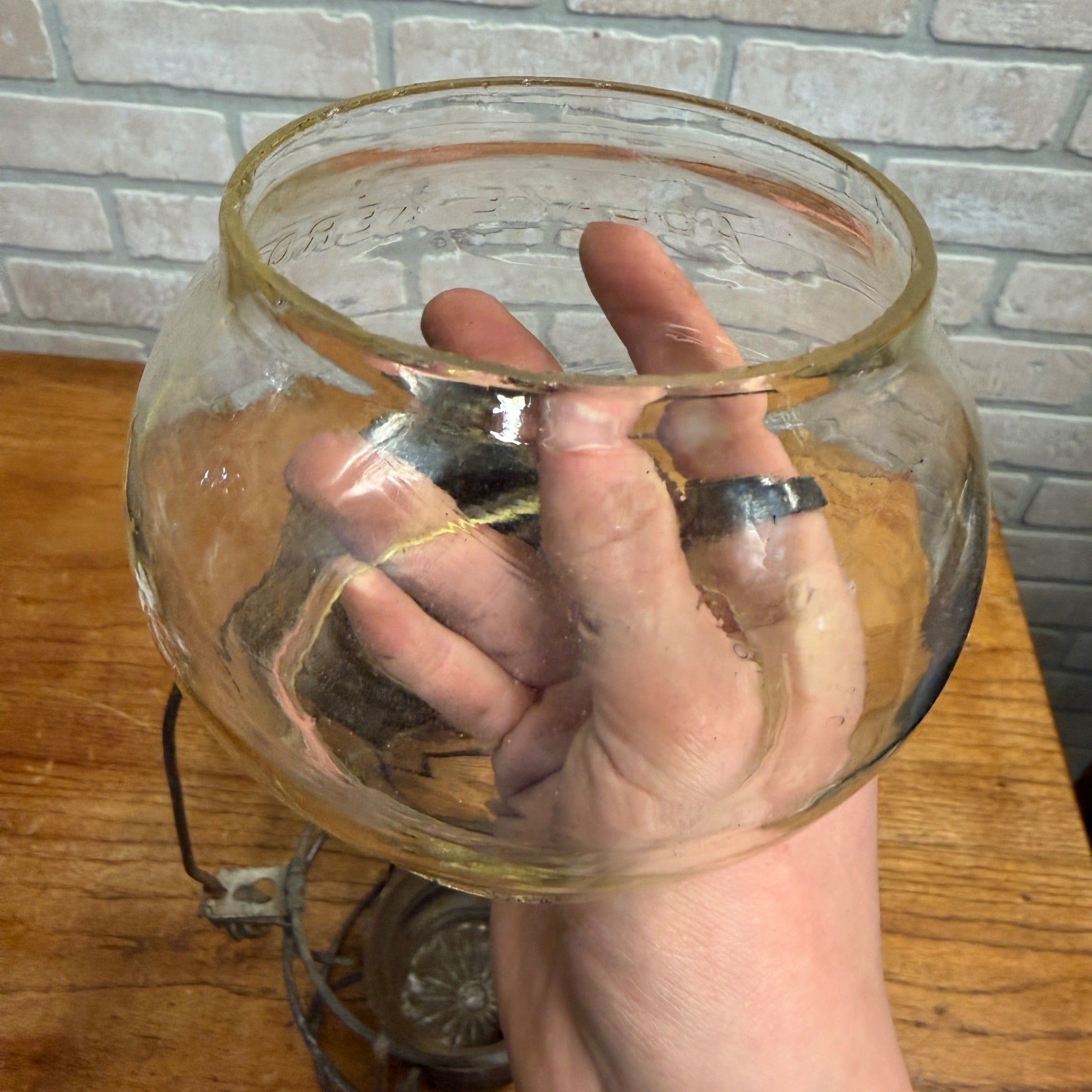 Chicago Milwaukee St Paul Railroad Adlake Kerosene Lantern Kero Clear Embossed Globe