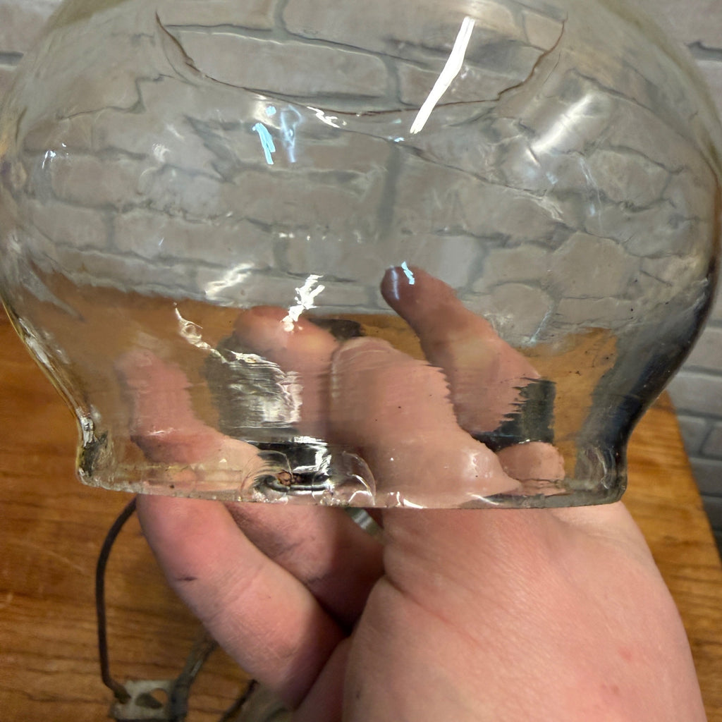 Chicago Milwaukee St Paul Railroad Adlake Kerosene Lantern Kero Clear Embossed Globe