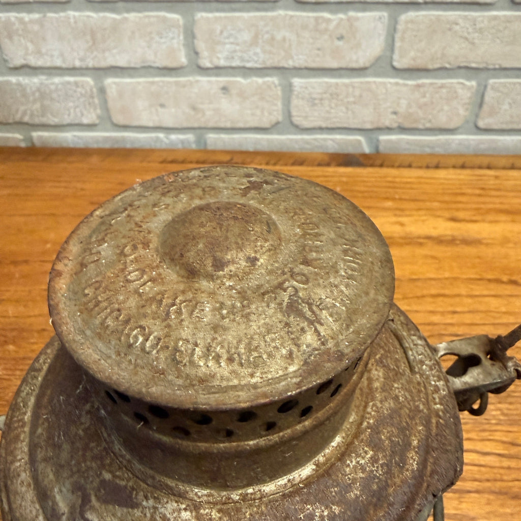 Chicago Milwaukee St Paul Railroad Adlake Kerosene Lantern Kero Clear Embossed Globe